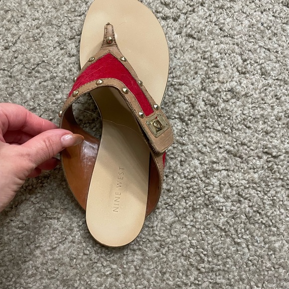 Nine West Red and Tan Women's Sandals - Picture 5 of 5
